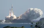 H-IIA rocket carrying the national space agency's moon lander is launched at Tanegashima Space Center on the southwestern island of Tanegashima, Japan in this photo taken by Kyodo on September 7, 2023. Mandatory credit Kyodo/via REUTERS