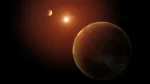 Artist's concept showing two of the seven planets discovered orbiting a sun-like star. The system, called Kepler-385, was identified using data from NASA’s Kepler mission. NASA/Daniel Rutter