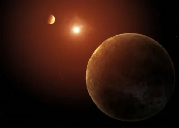 Artist's concept showing two of the seven planets discovered orbiting a sun-like star. The system, called Kepler-385, was identified using data from NASA’s Kepler mission. NASA/Daniel Rutter