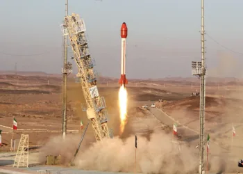 Iran launches a biological capsule through a "Salman" Rocket at an undisclosed location in Iran, in this picture obtained on December 6, 2023. Iran's Ministry of Defence/WANA (West Asia News Agency)/Handout via REUTERS