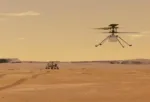 Imagen del helicóptero Ingenuity de la NASA, diseñado para sobrevolar la atmósfera de Marte. Crédito: NASA.