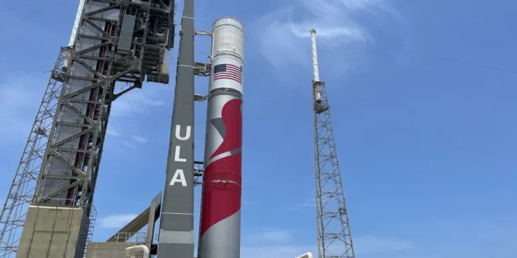 Cohete Vulcan Centauri, de la compañía . Crédito: ULA. Falcon 9 lanzamiento rival
