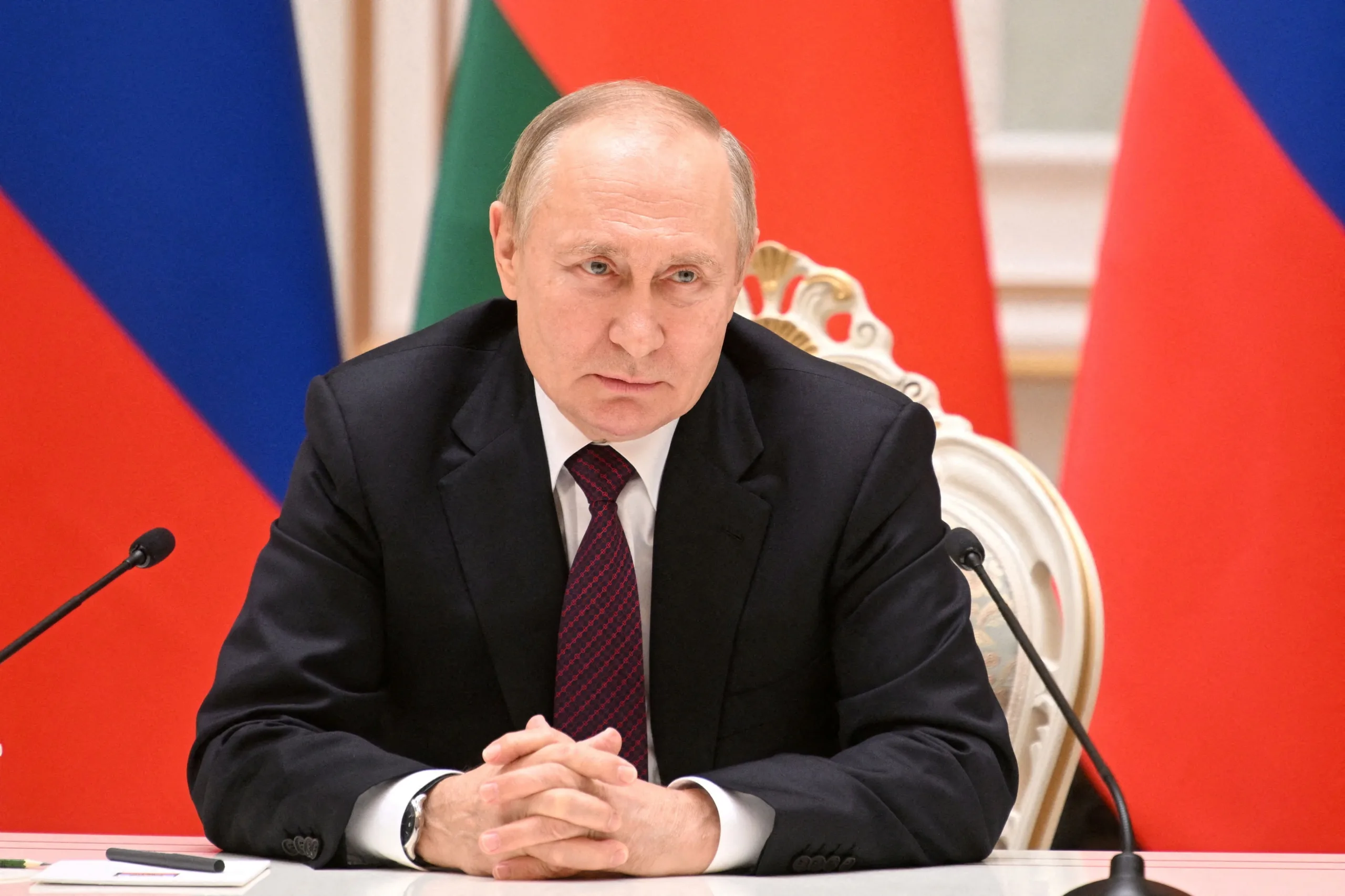 FILE PHOTO: Russian President Vladimir Putin attends a news conference in Minsk, Belarus December 19, 2022. Sputnik/Pavel Bednyakov/Kremlin via REUTERS/