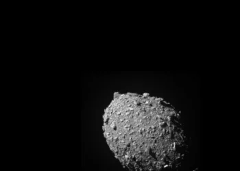 FILE PHOTO: Asteroid moonlet Dimorphos as seen by the DART spacecraft 11 seconds before impact in this image taken by DART’s on board DRACO imager from a distance of 68 kilometers, and released September 26, 2022. NASA/Johns Hopkins APL/Handout via REUTERS
