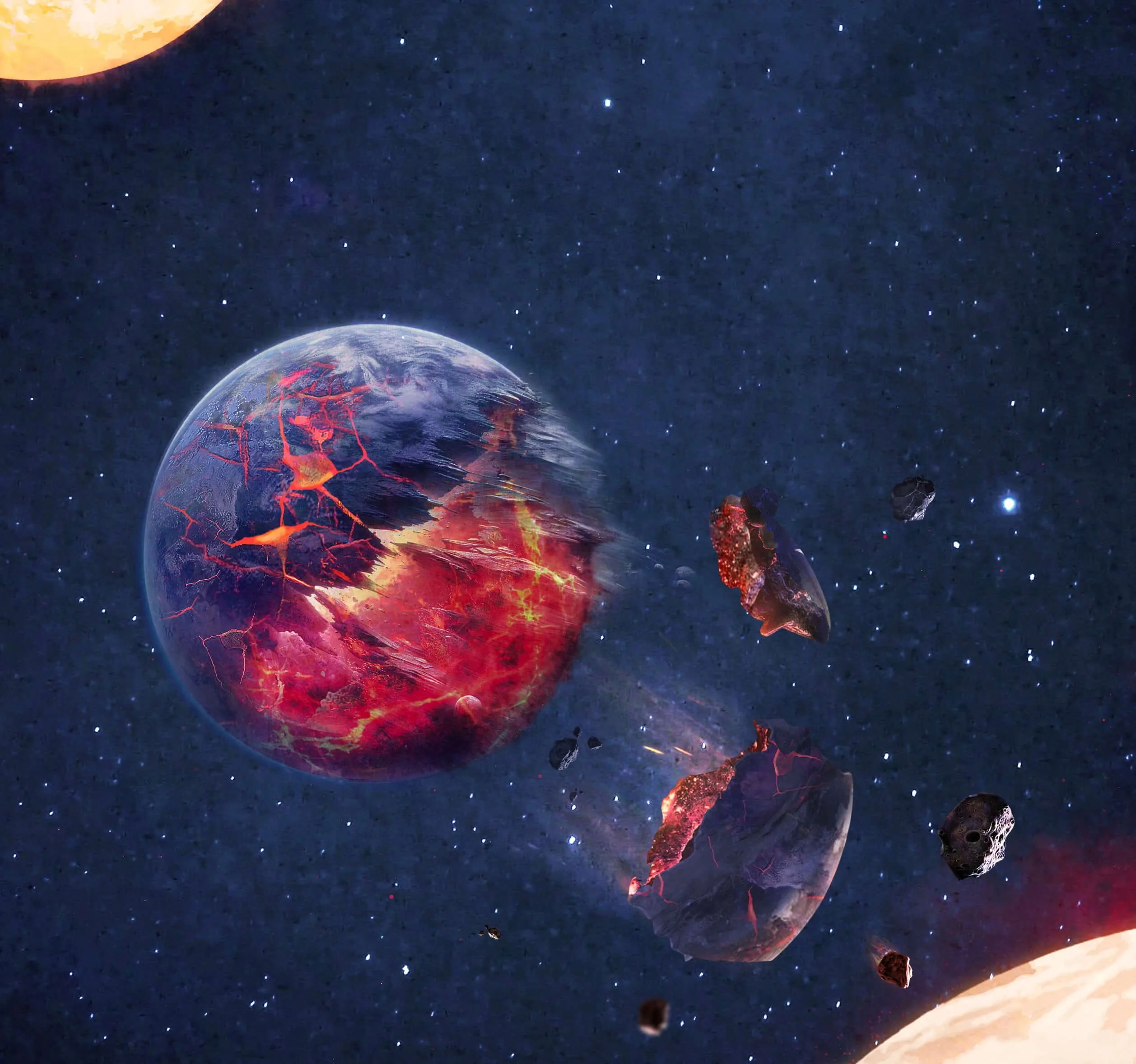 An artist's impression shows a terrestrial planet in the process of being captured by a twin star, in this handout illustration obtained by Reuters on March 20, 2024. Intouchable, OPENVERSE/Handout via REUTERS   THIS IMAGE HAS BEEN SUPPLIED BY A THIRD PARTY. MANDATORY CREDIT. NO RESALES. NO ARCHIVES