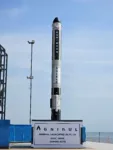 FILE PHOTO: Agnibaan SubOrbital Technological Demonstrator (SOrTeD), vehicle is seen at Agnikul's Launchpad at Satish Dhawan Space Center in Sriharikota, India, November 28, 2022. Agnikul Cosmos Private Limited/Handout via REUTERS