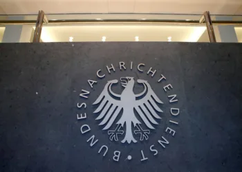 FILE PHOTO: A sign of the headquarters of the Bundesnachrichtendienst (BND), Germany's Federal Intelligence Service, is seen in Berlin, Germany, February 8, 2019. REUTERS/Axel Schmidt