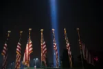The Tunnel to Towers organization illuminates the night sky with the “Towers of Light” display, to honor those lost in the attacks of Sept. 11, 2001, the Pentagon, Washington, D.C., Sept. 9, 2020. (DoD photo by Lisa Ferdinando)