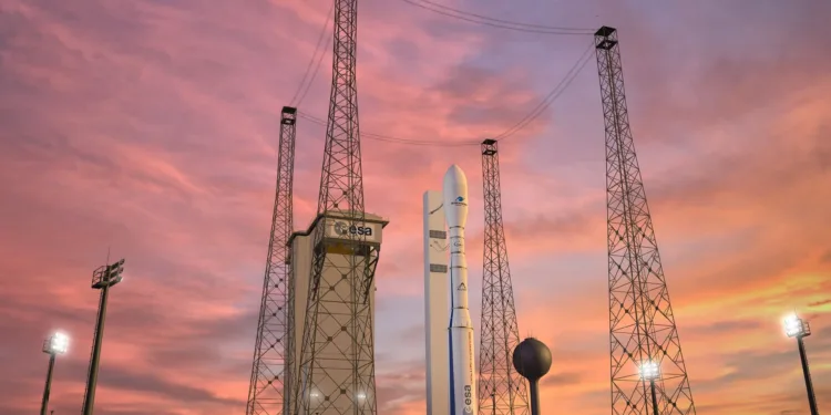 Illustration VEGA-C with AVIO logo