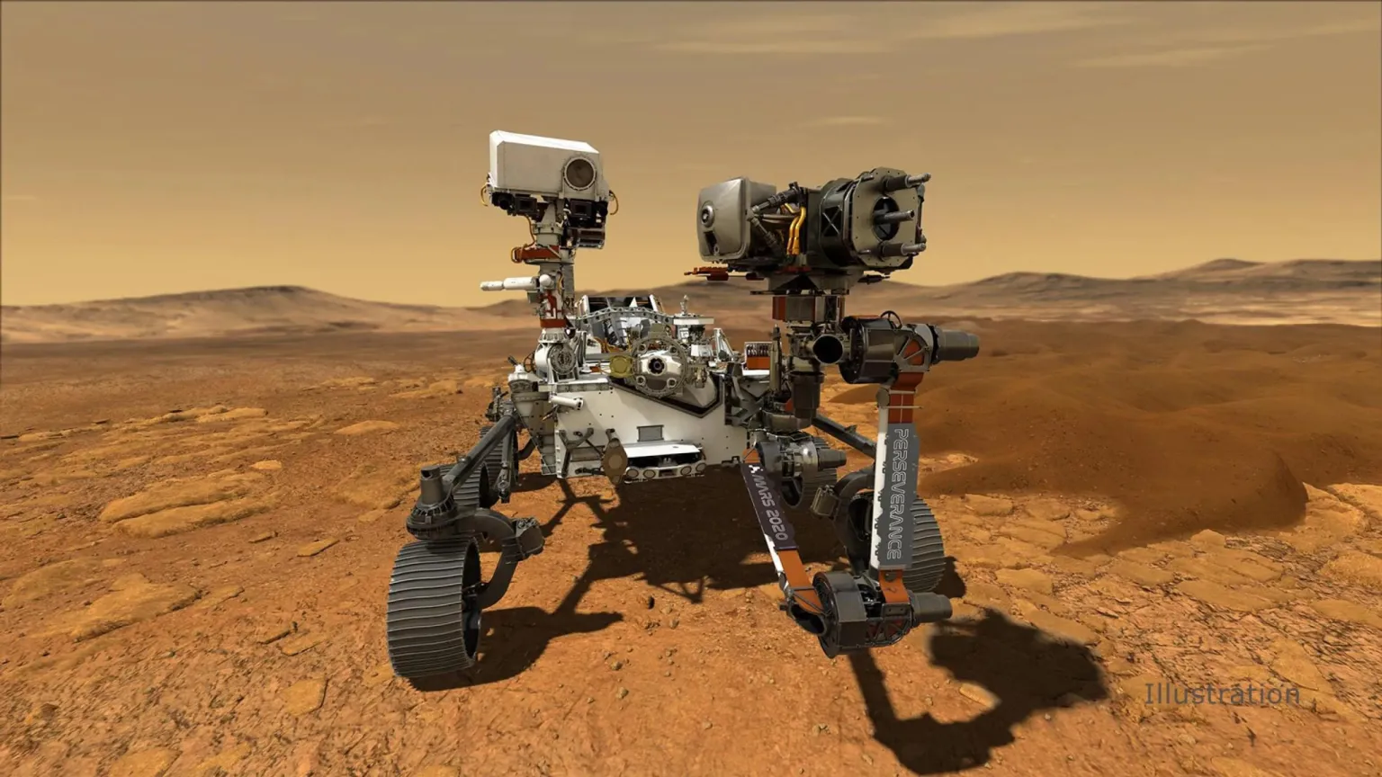 Perseverance tiene unos 3 metros de largo y una arquitectura que deriva del rover Curiosity de la NASA.