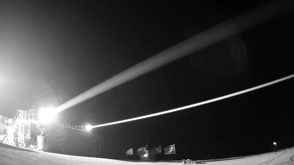Láser Iron Beam en acción el 17 de septiembre de 2025.