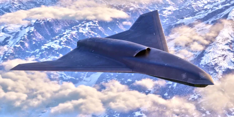 Artist rendering of Lockheed Martin Skunk Works® Vectis, a Group 5 survivable and lethal collaborative combat aircraft (CCA).