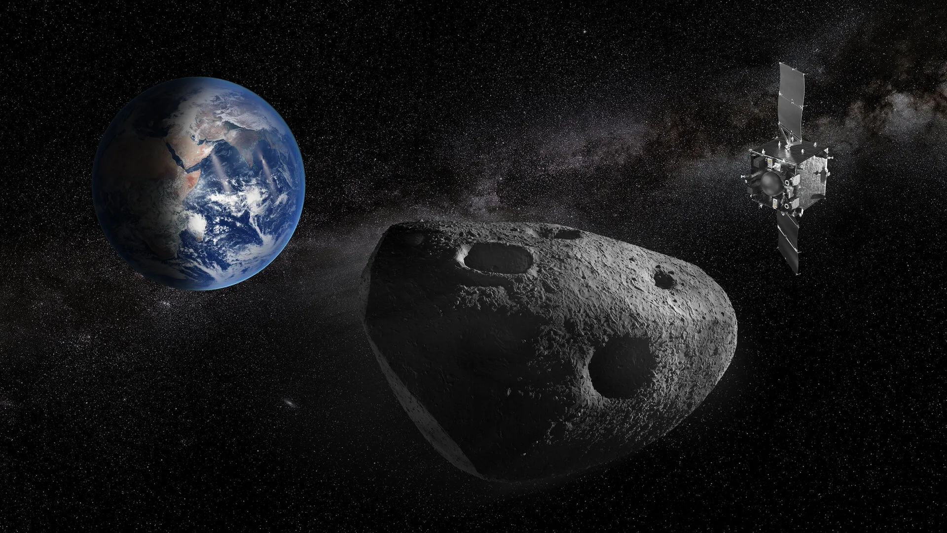 La nave espacial Ramsés de la ESA se encontrará con Apophis antes de que pase por la Tierra y acompañará al asteroide durante su paso para observar cómo se deforma y cambia a causa de la gravedad de nuestro planeta.
