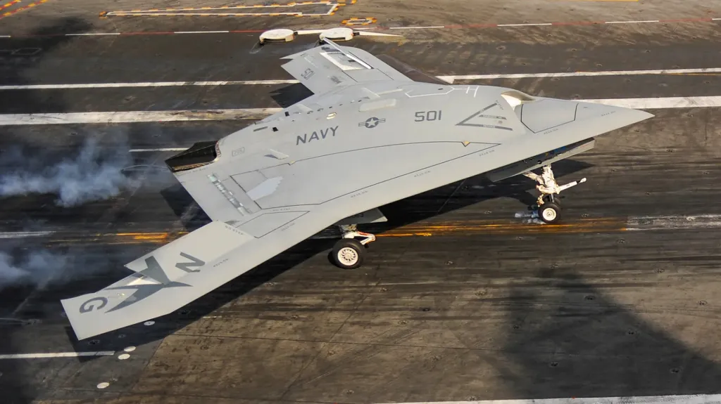 Uno de los dos X-47B que Northrop Grumman produjo para la Armada.