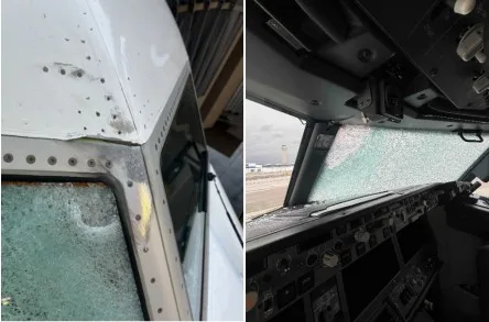 Un piloto de United Airlines resultó herido luego de que un objeto no identificado impactará con el avión 737 MAX mientras estaba en vuelo.