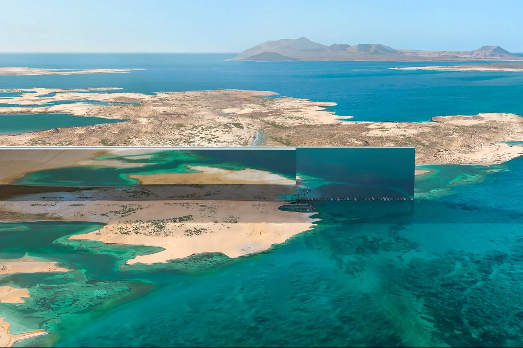 Concepto de The Line, la ciudad futurista de Arabia Saudita.