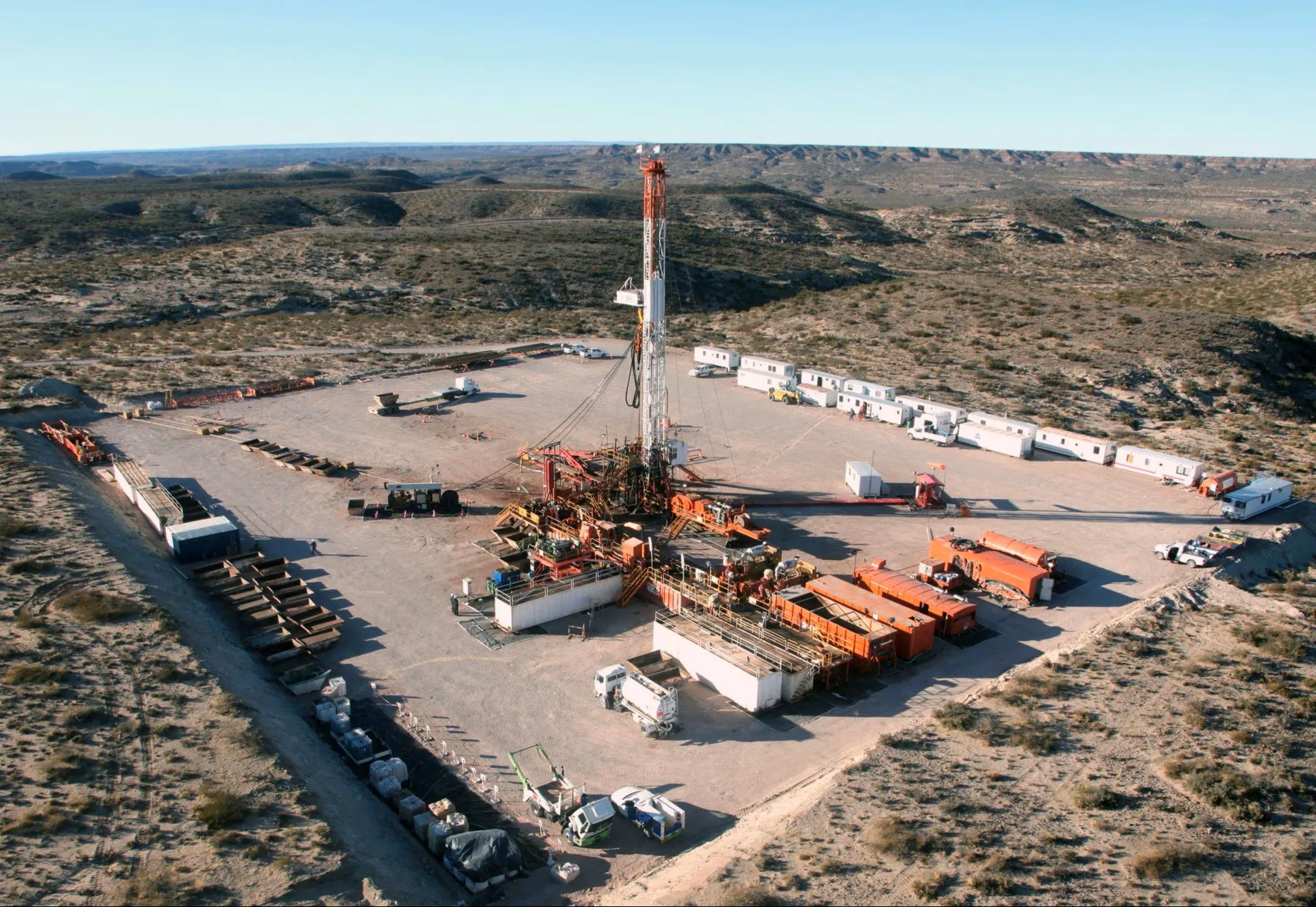 Infraestructura extracción Vaca Muerta Argentina hidrocarburos petróleo