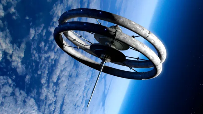 Estación espacial rusa con gravedad artificial.