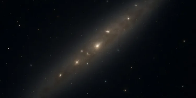 Filamento espacial rotando en el cosmos.