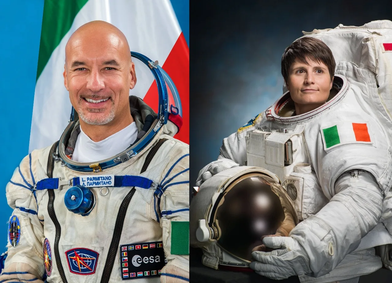 Astronautas italianos Luca Parmitano y Samantha Cristoforetti pueden representar a Italia cuando Europa lluegue a la Luna.