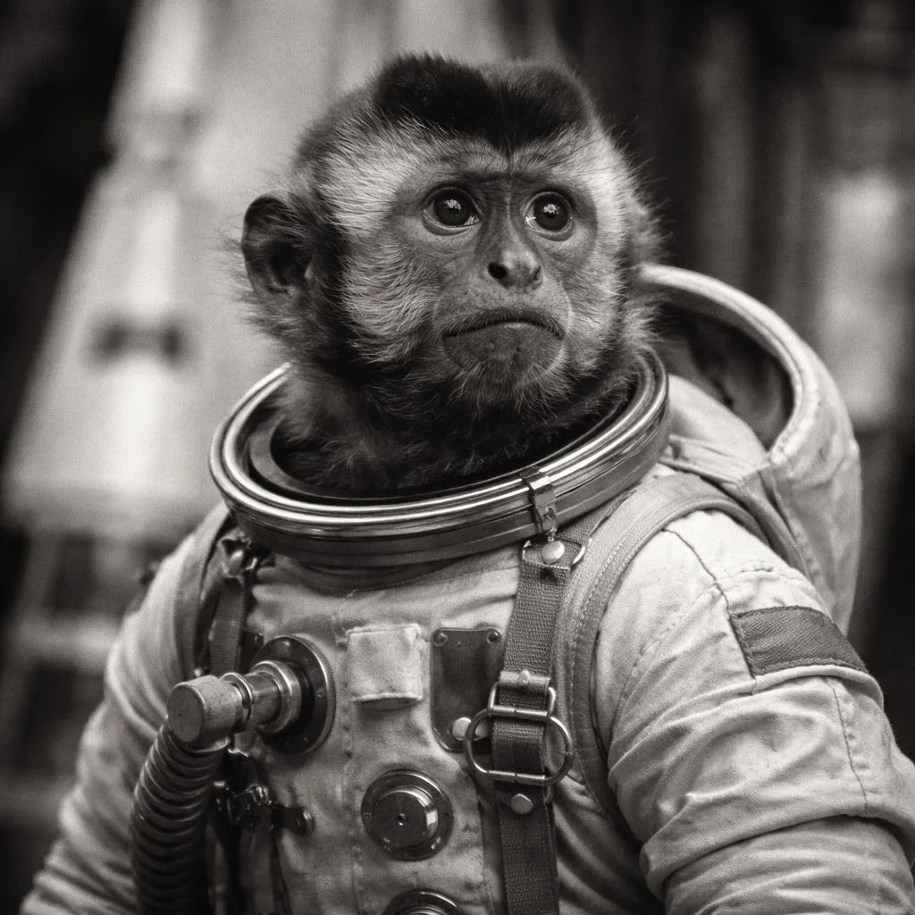 Mono Juan, el primer astronauta argentino