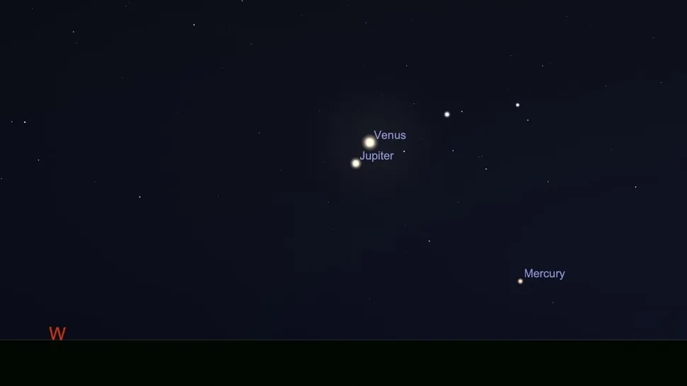 El 9 de junio se puede ver la conjunción de Venus y Júpiter, con Mercurio como invitado.