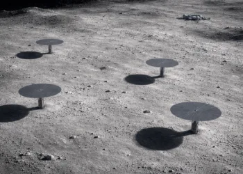 Ilustración conceptual de Fission Surface Power de la NASA.