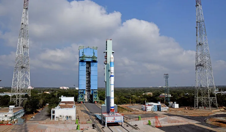 El SSLV de ISRO preparado para su segundo lanzamiento.