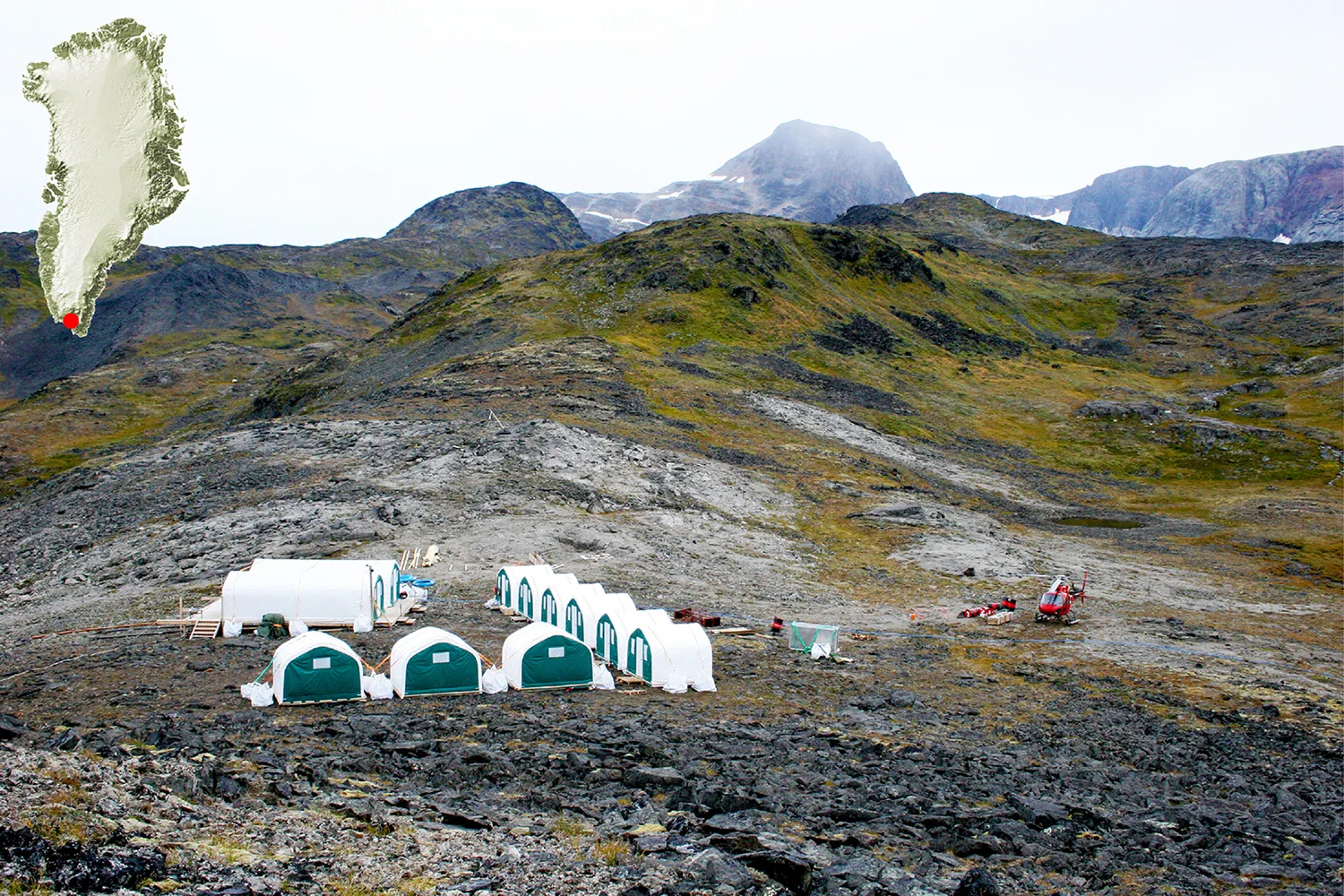 Kvanefjeld, un yacimiento mineral en el sur de Groenlandia.