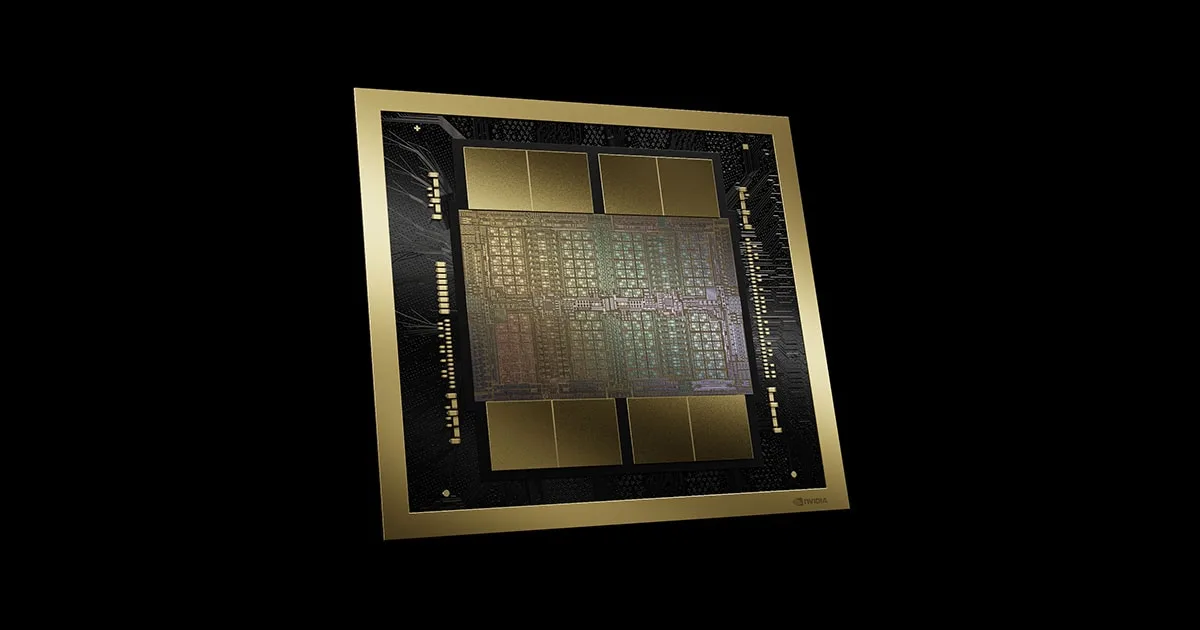 Chip Blackwell de Nvidia, la plataforma actual que la compañía utiliza para IA en centros de datos.