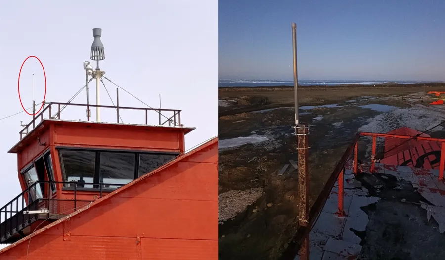 El nuevo dispositivo de monitoreo ADS-B de Argentina en Rio Gallegos y Marambio.