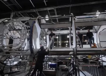 La Axiom Station en construcción, imagen compartida por la astronauta Peggy Whitson.