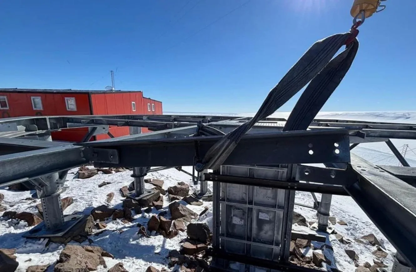 Construcciones en la Base Belgrano II.