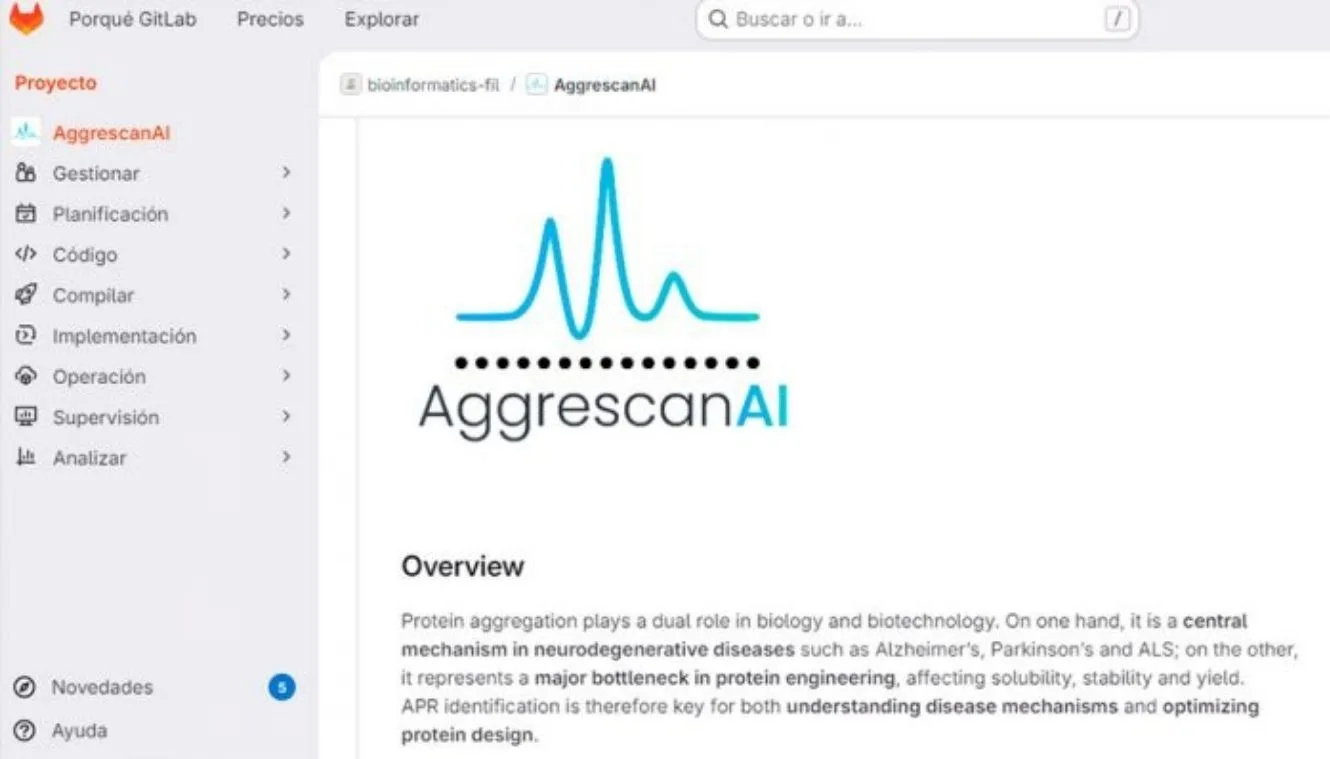 AggrescanAI es una herramienta que utiliza IA para mejorar el estudio de enfermedades neurodegenerativas como el Alzheimer, Parkinson y la esclerosis lateral amiotrófica (ELA), entre otras.