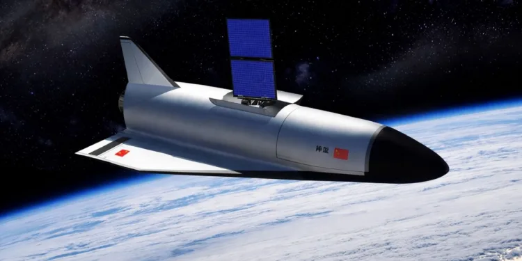 Render ilustrativo del avión espacial reutilizable chino, usado generalmente como referencia ante la falta de fotos oficiales.