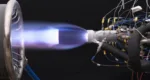 Ensayo de combustión de un motor a metano difundida por Innospace. La empresa está madurando esta línea para etapas superiores y módulos de inserción kick stage.
