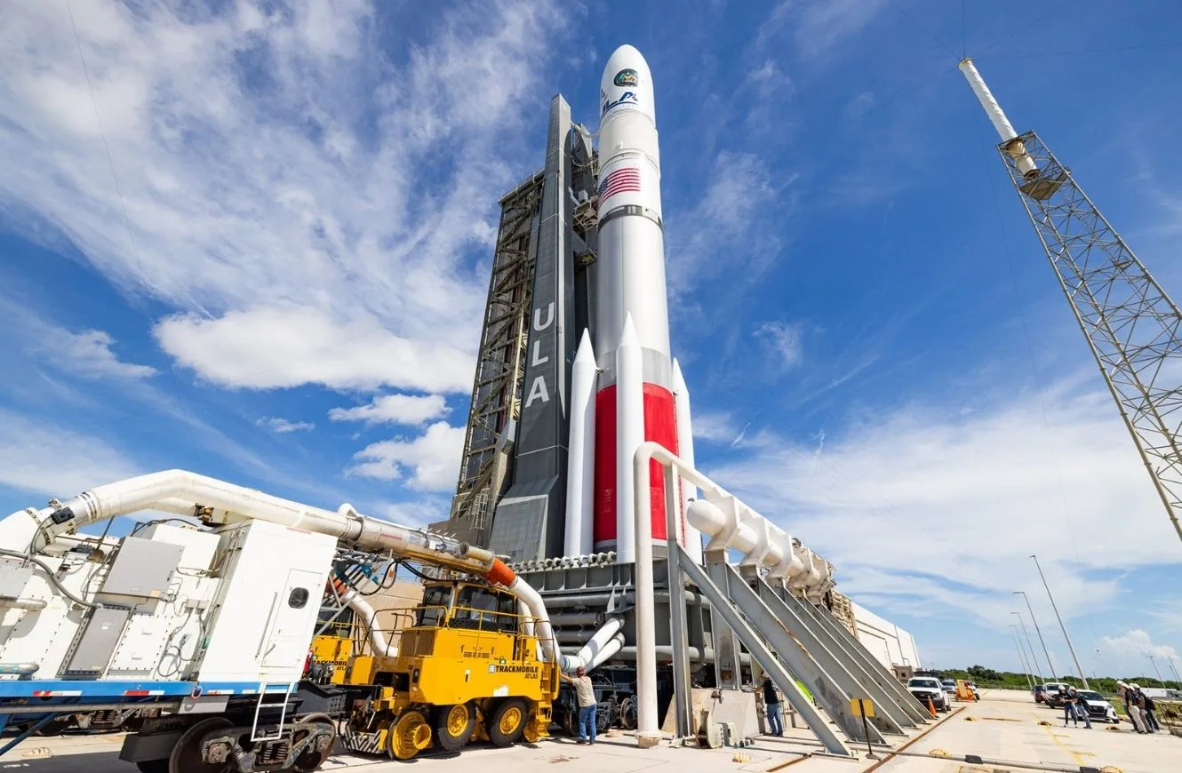 El Vulcan en la plataforma SLC-41 de Cabo Cañaveral, a la espera del lanzamiento.