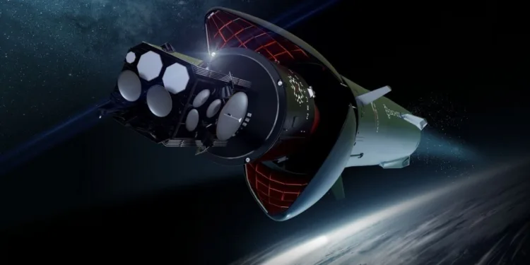 Rocket Lab muestra la cofia reutilizable Hungry Hippo de Neutron mientras avanza su integración final en Virginia.