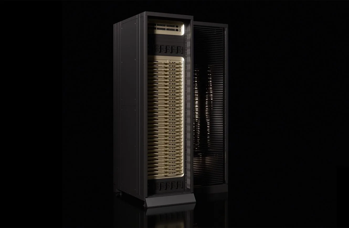 Rack de Nvidia Groq 3 LPX, presentado en GTC 2026.