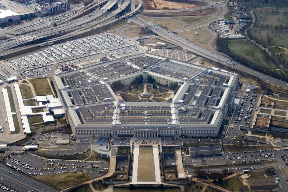 Imagen del Pentágono, sede central del Departamento de Defensa de los Estados Unidos. Situado en Arlington, Virginia. presupuesto Pentagono