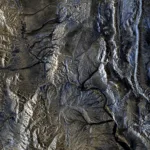 Los satélites de observación de la Tierra SAOCOM 1 de la CONAE capturaron el Valle Calchaquí, ríos y montañas en la provincia de Salta. Crédito: CONAE/ SAOCOM.