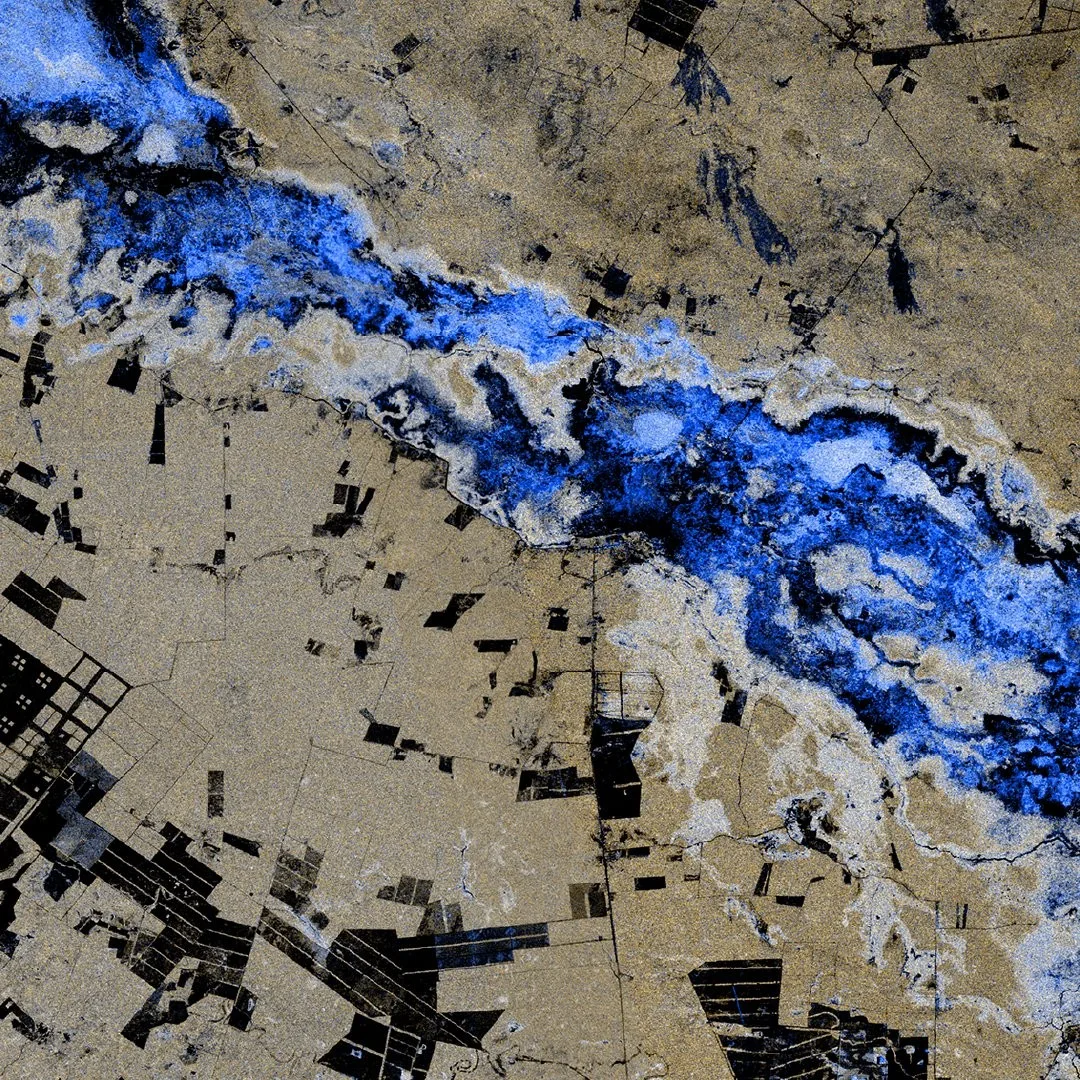 Los satélites de observación de la Tierra SAOCOM 1 de la CONAE capturaron bañados, ríos y cultivos en la provincia de Formosa.