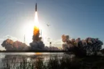 Imagen del lanzamiento del Space Launch System de la NASA. Propulsión