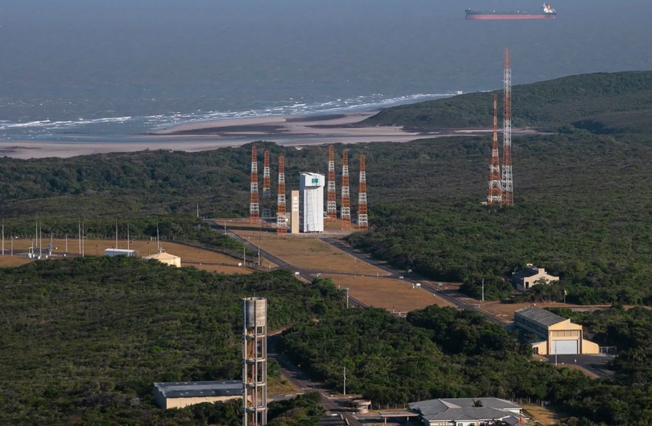 Vista aérea del Centro de Lanzamientos de Alcântara, en Brasil.