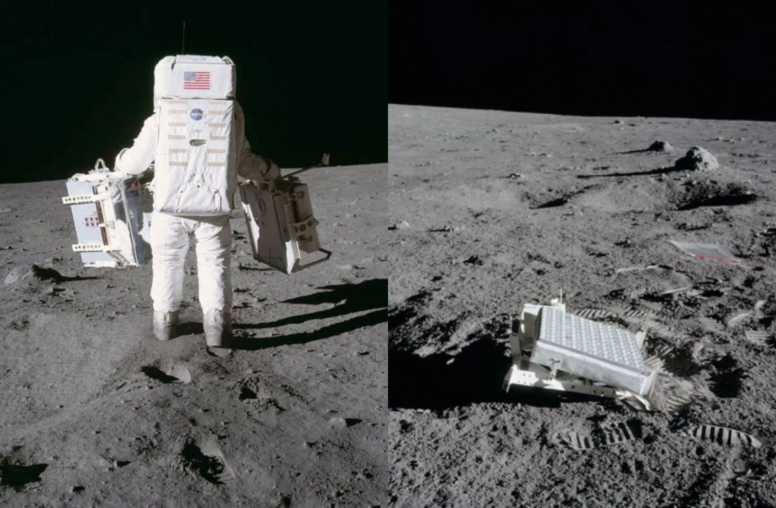 Experimento de la NASA que utiliza espejos especiales que permiten enviar pulsos láser desde la Tierra y medir con enorme precisión la distancia a la Luna.