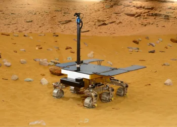 Modelo de ingeniería del rover Rosalind Franklin de la Agencia Espacial Europea (ESA).