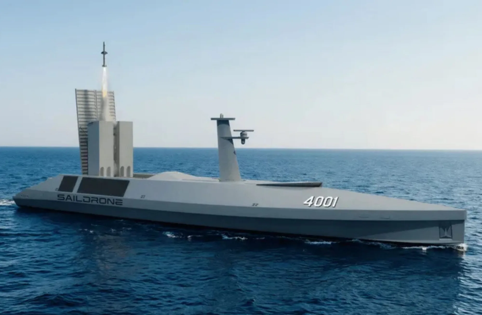 Saildrone presentó el dron Spectre, un buque no tripulado para guerra antisubmarina.