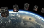 Imagen de constelación satelital de la empresa Satellogic. Satellogic contrato