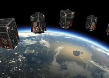 Imagen de constelación satelital de la empresa Satellogic. Satellogic contrato