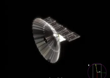 La firma estadounidense Vantor reveló una imagen cercana de un satélite radar chino tomada desde otra nave en órbita.